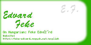 edvard feke business card